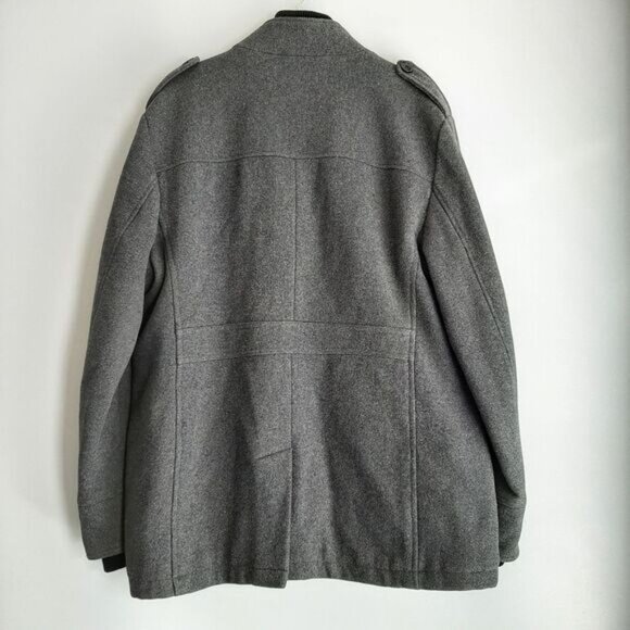 ESPRIT Wool Blend Jacket Coat Front Button & Zip-Up Closure Grey Men's XL - Picture 9 of 16